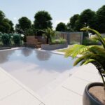 Projekt ogrodu z basenem Warszawa WIlanów