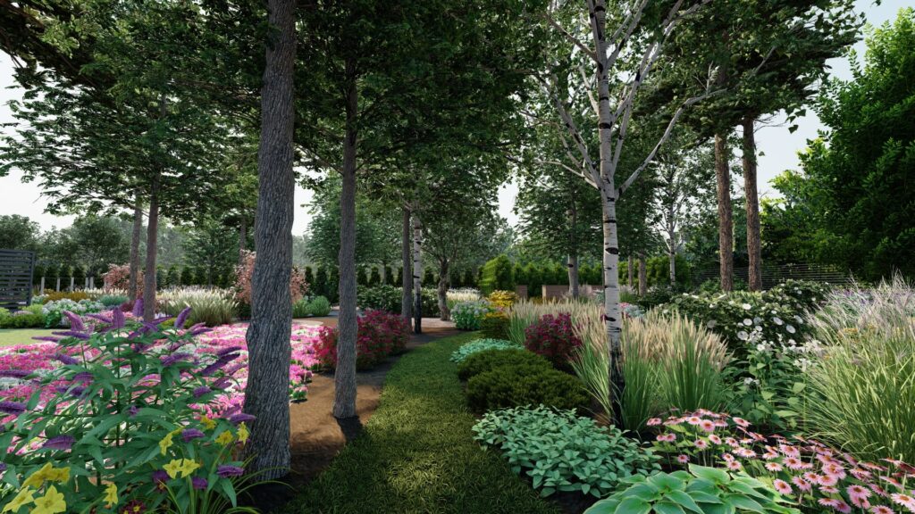 Leśne ścieżki w ogrodzie