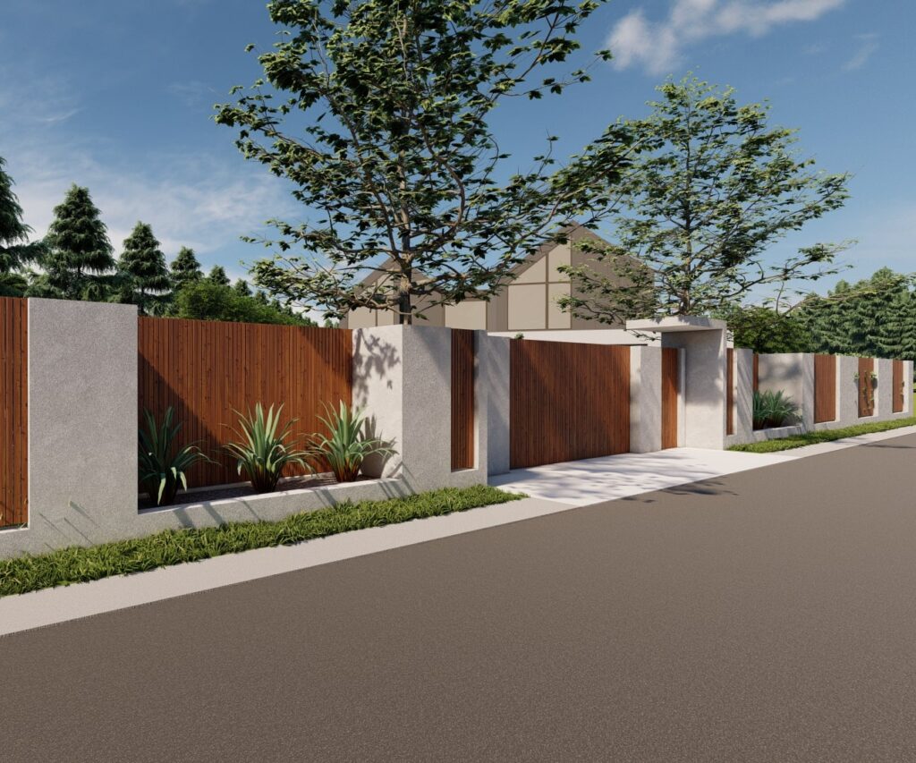 Brama wjazdowa została cofnięta, żeby wjazd był wygodny i bezstresowy.