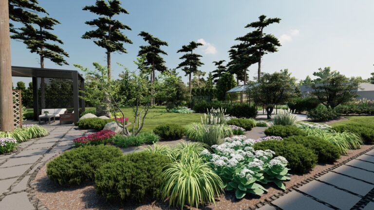 trawy ozdobne (w tym miskanty) tworzą naturalne