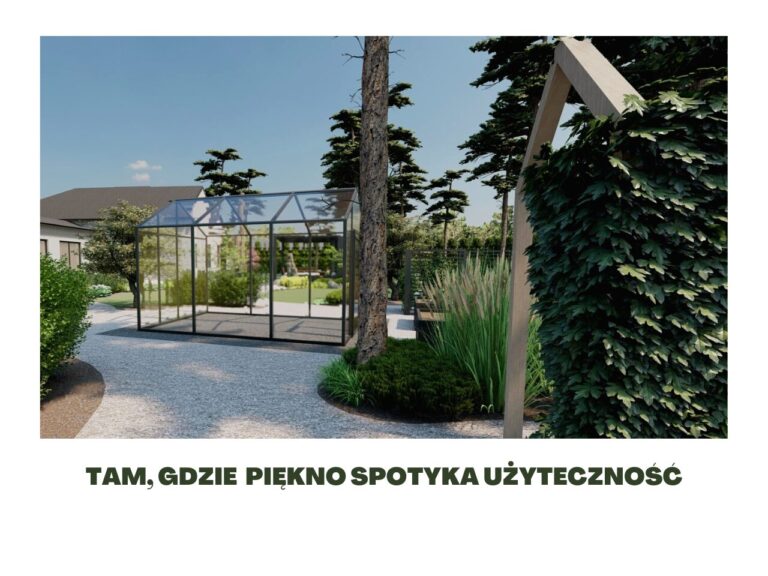 wizualizacja nowoczesnego ogrodu