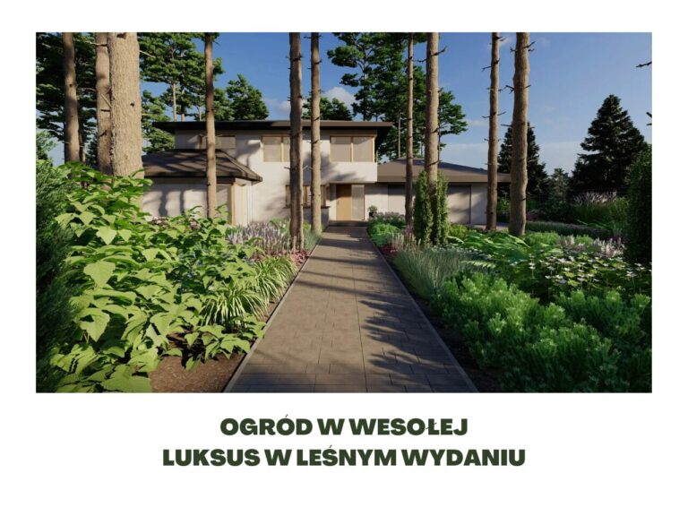 OGRÓD W WESOŁEJ NATURALNY W LESIE