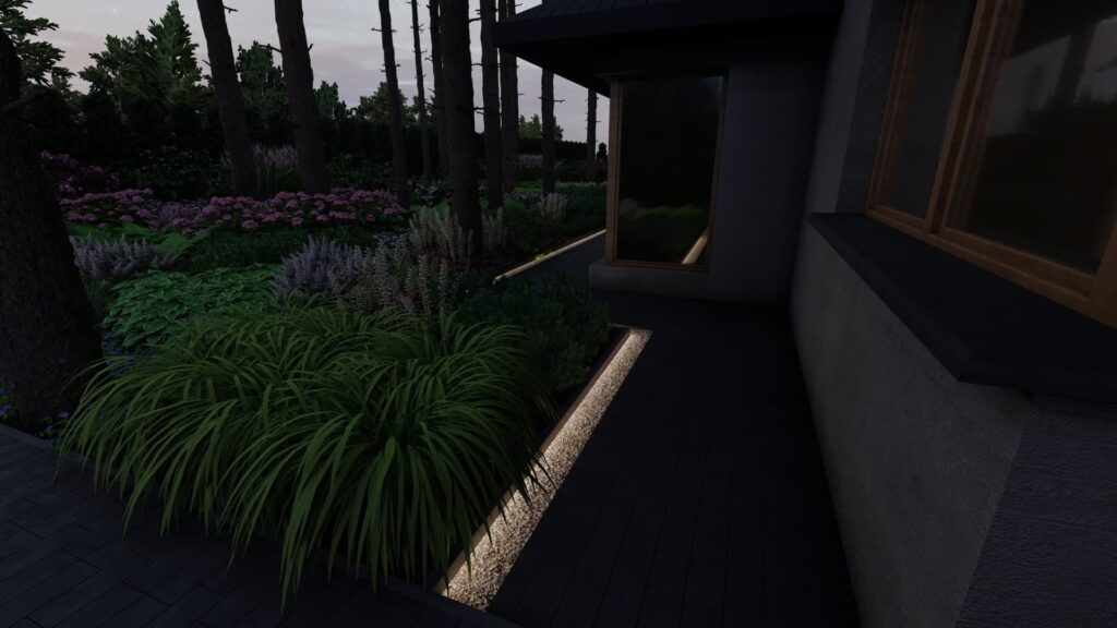 projekt ogrodu w lesie Warszawa Wesoła