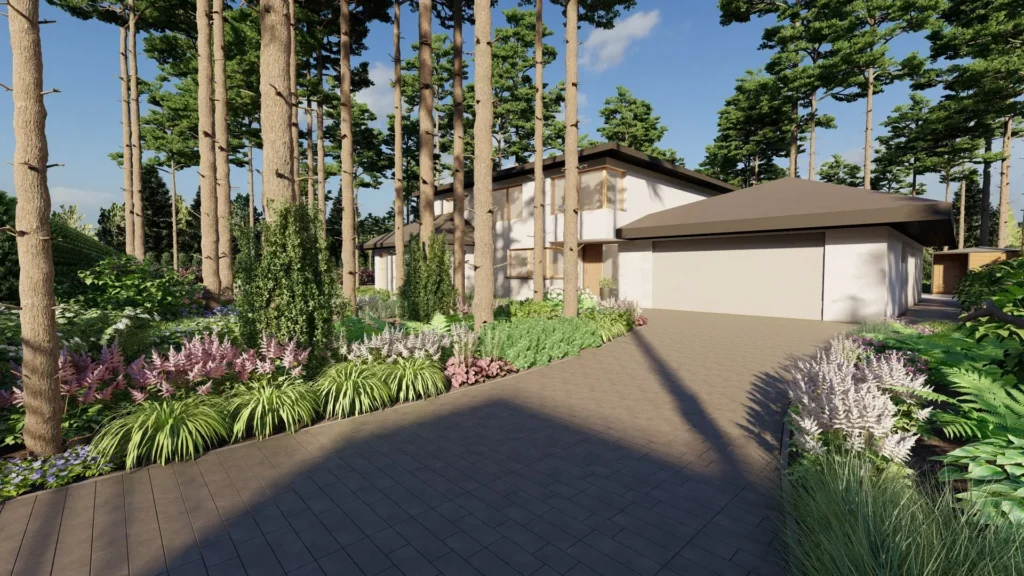 projekt ogrodu w lesie Warszawa Wesoła